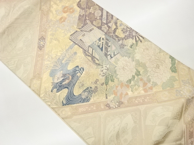 JAPANESE FUKURO OBI / WOVEN FLOWERS